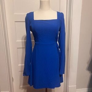 New ~ Copper Key Vibrant Blue Long Sleeve Dress size small